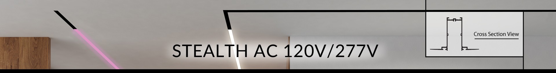 1.5" Recessed Trimless Slot Stealth AC