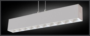 Suspended Linear Illuminated Module Louvered